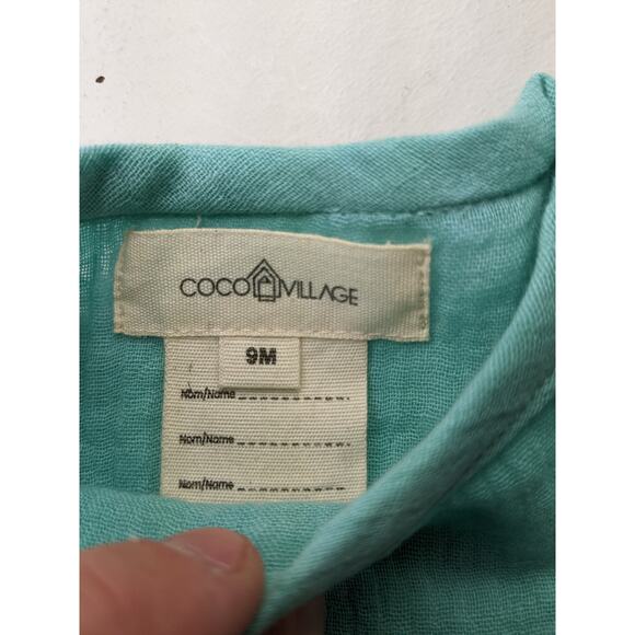 Coco Village Laguna Blue Muslin Tank Top - 9 Months - Picture 3 of 4